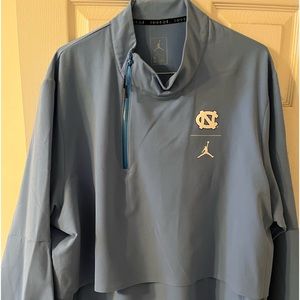 Authentic UNC Jordan Brand Quarter Zip Coaching pullover.